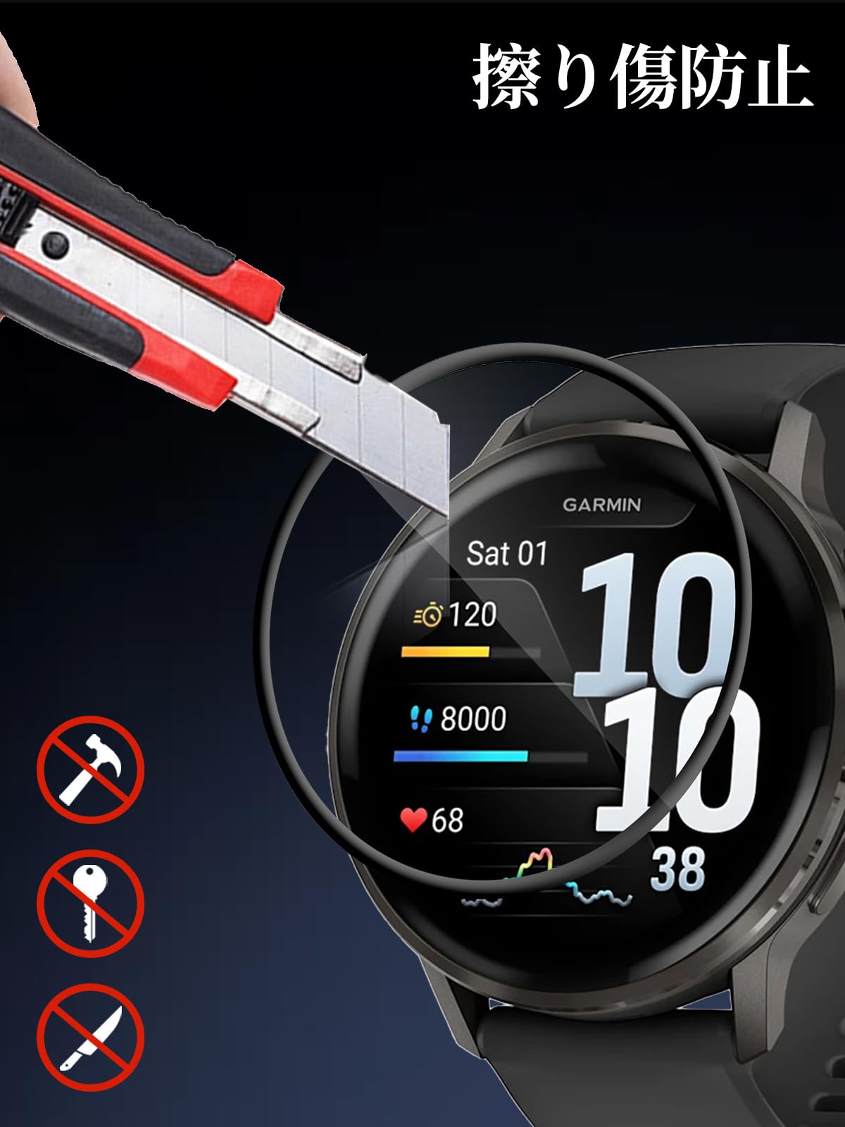 Amazon.co.jp: 【3枚セット】For Garmin Venu 4 45mm フィルム PMMA